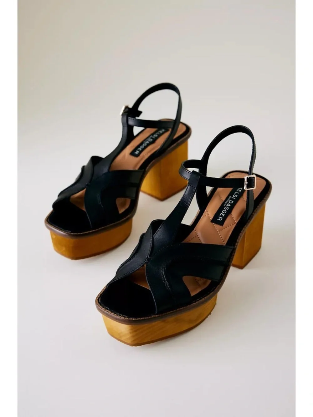 Kelsi Dagger Brooklyn Genie Leather Platform Sandals NIB